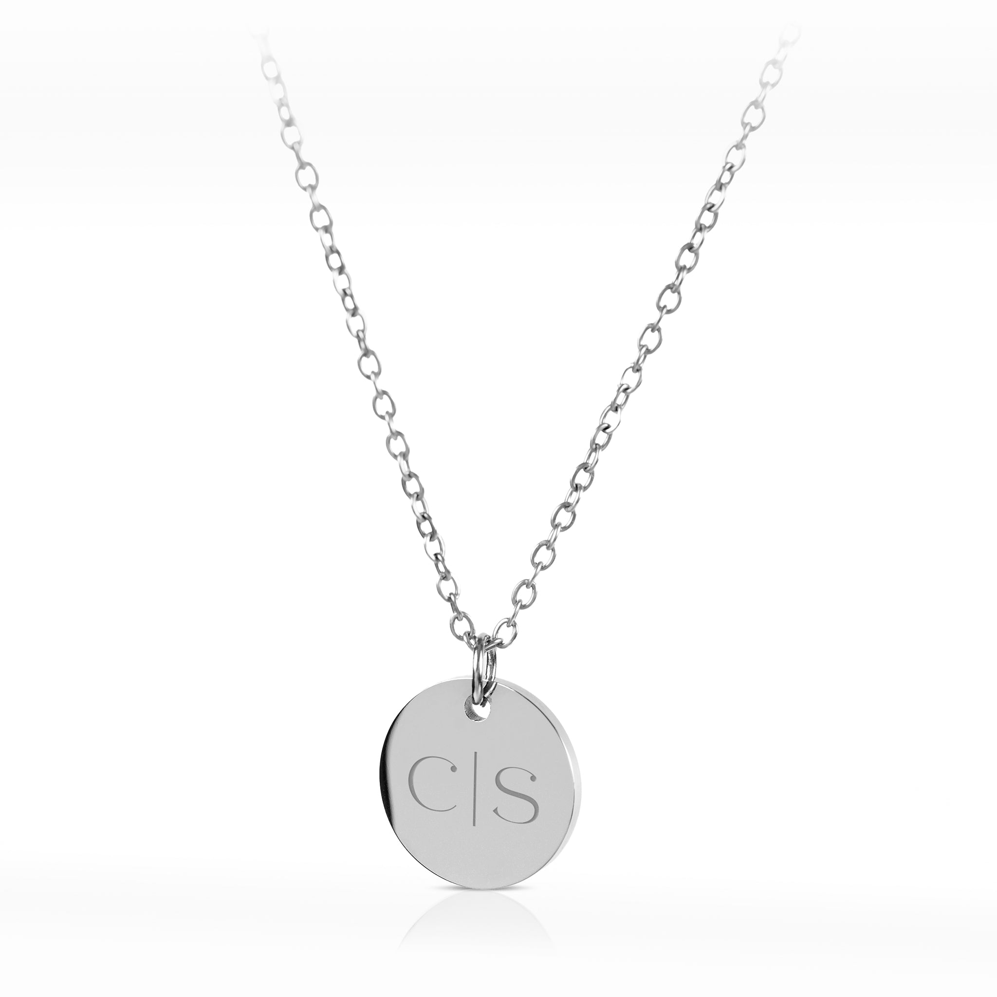 ABIGAIL – Monogramm Halskette mit rundem Anhänger