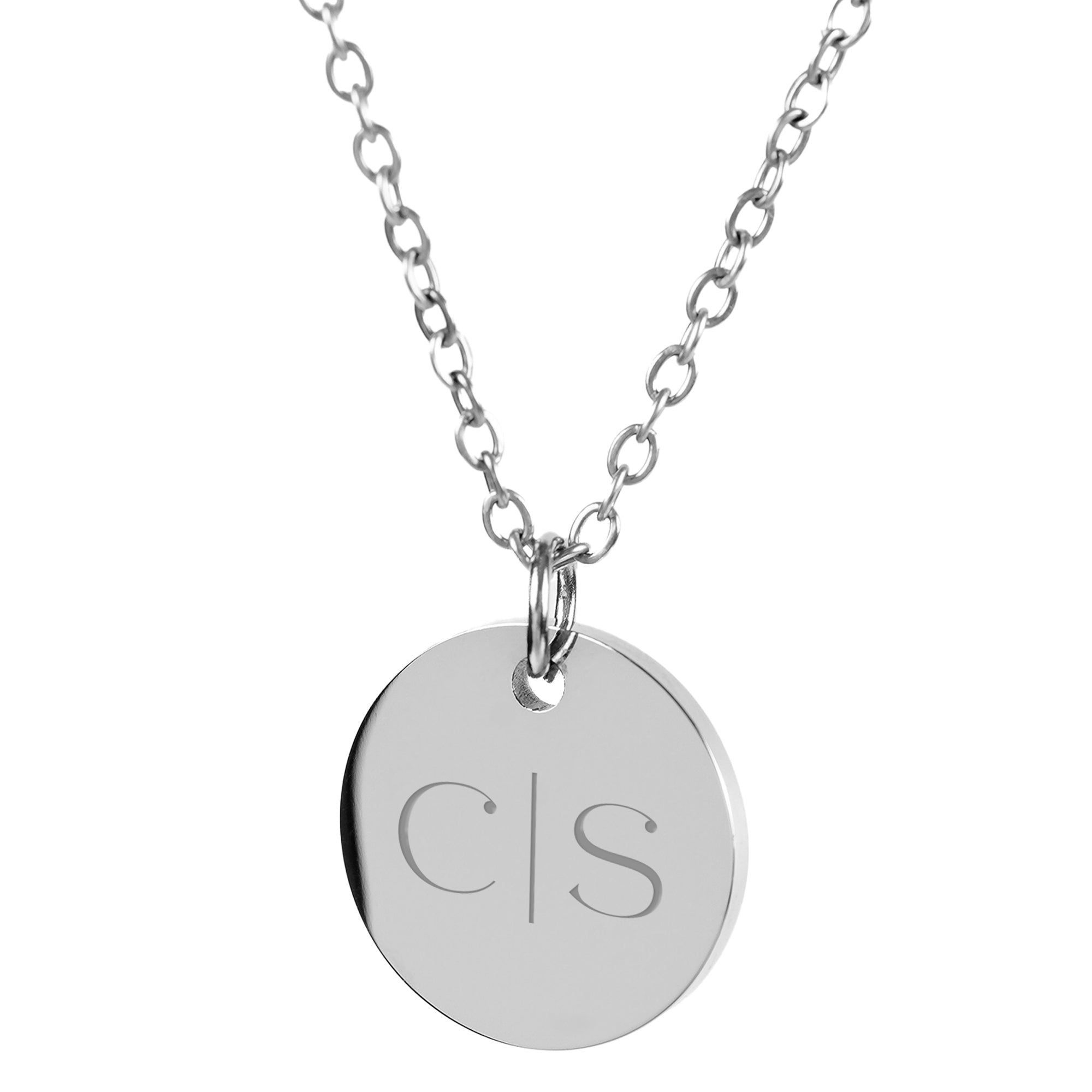 ABIGAIL – Monogramm Halskette mit rundem Anhänger