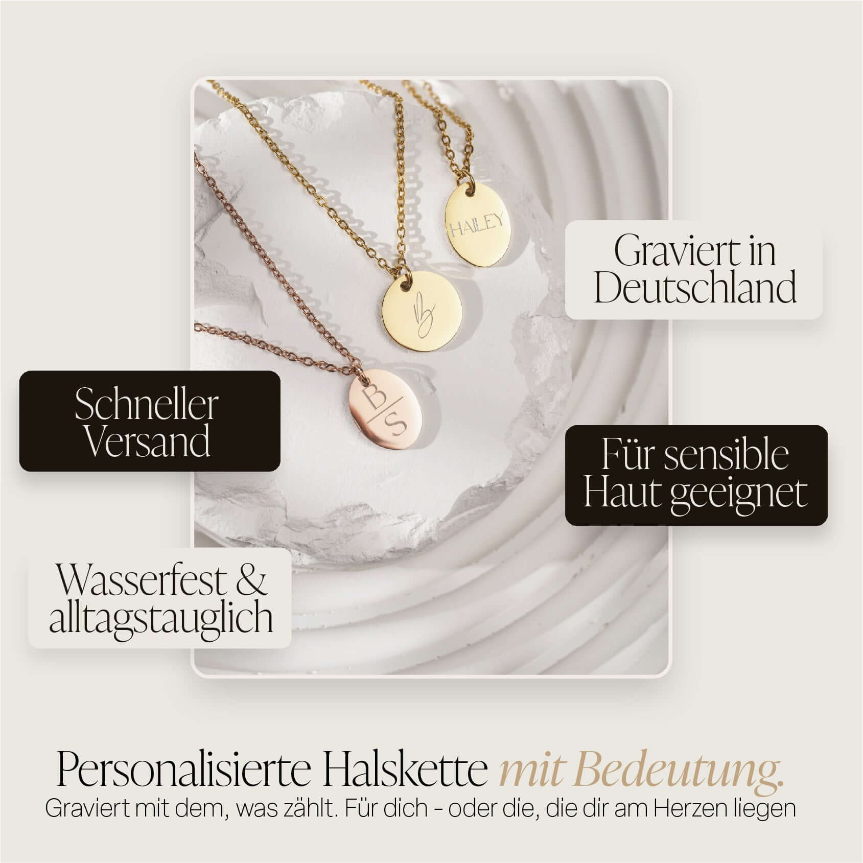 Fotogravur - Personalisierte Halskette mit deinem Bild