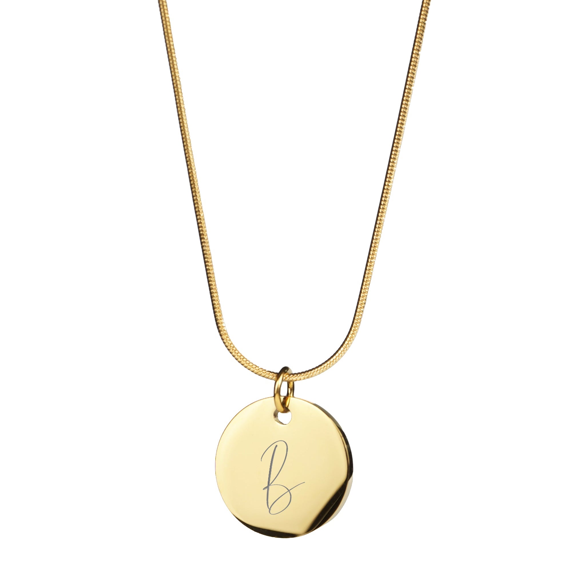BRYCE – Monogrammkette mit rundem Anhänger