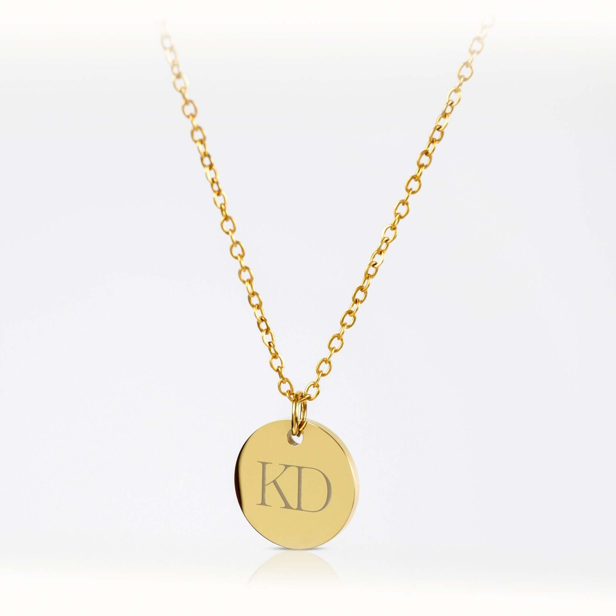 KAILEY – Initialenkette mit rundem Anhänger