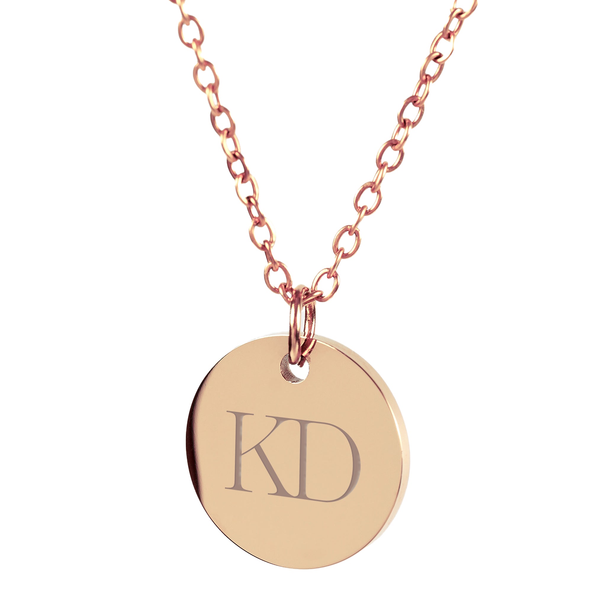 KAILEY – Initialenkette mit rundem Anhänger