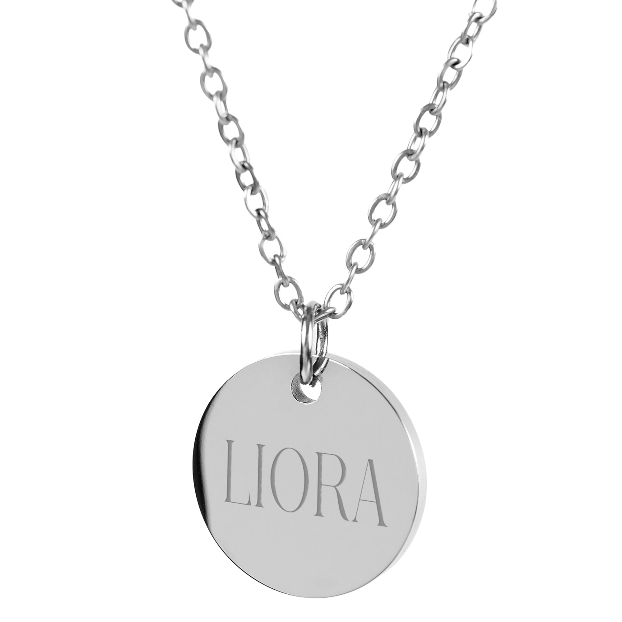 LIORA – Namenskette mit rundem Anhänger