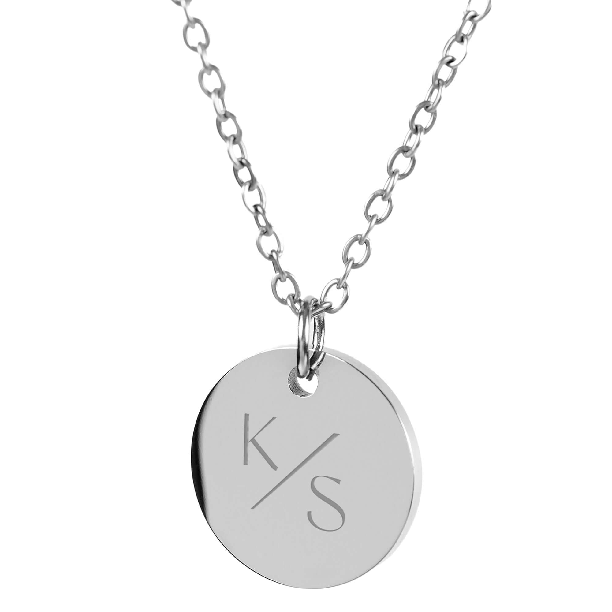 ELAINE – Ovale Kette mit 2 Initialen | Jetzt gravieren | Aurelyn