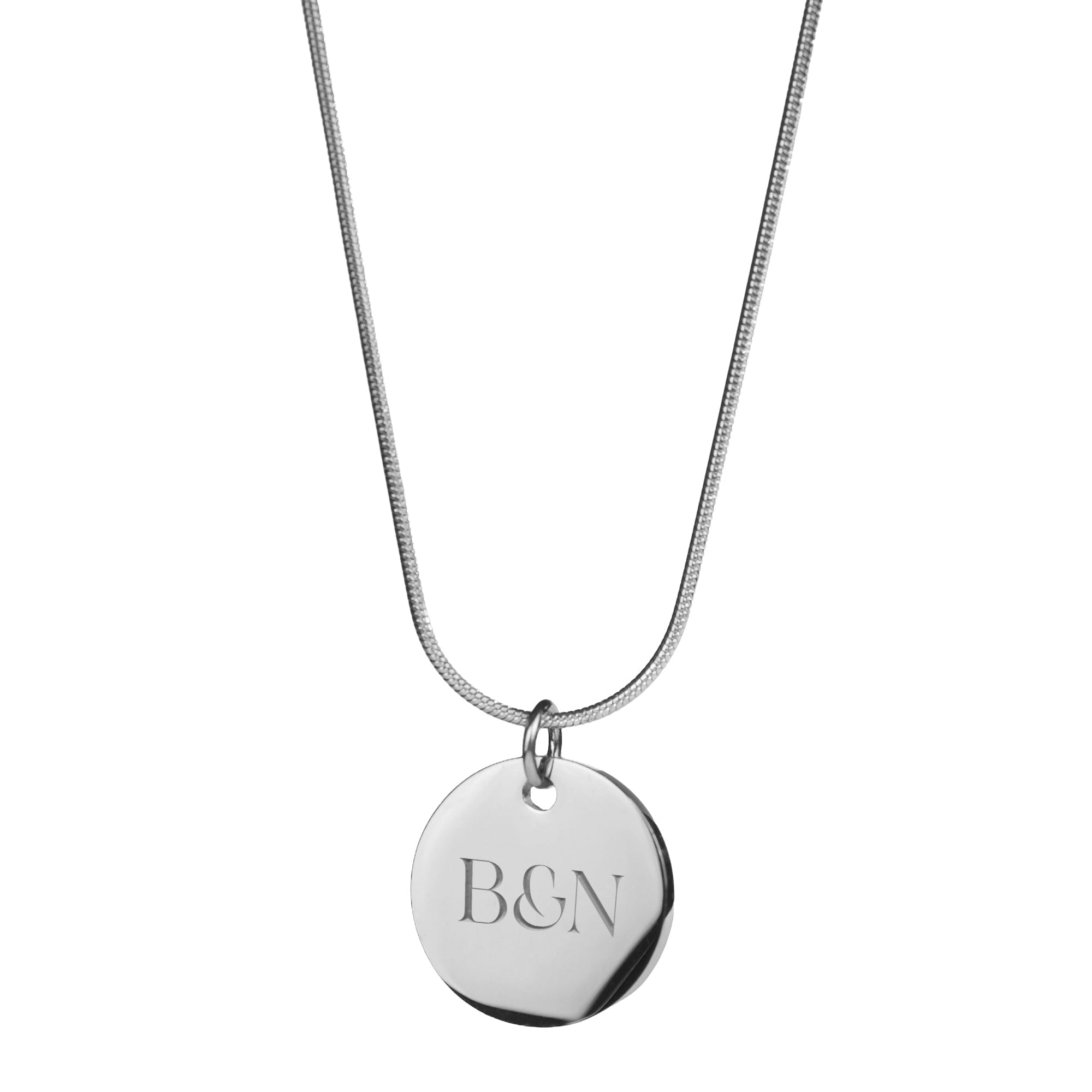 NESTA – Initialenkette mit rundem Anhänger