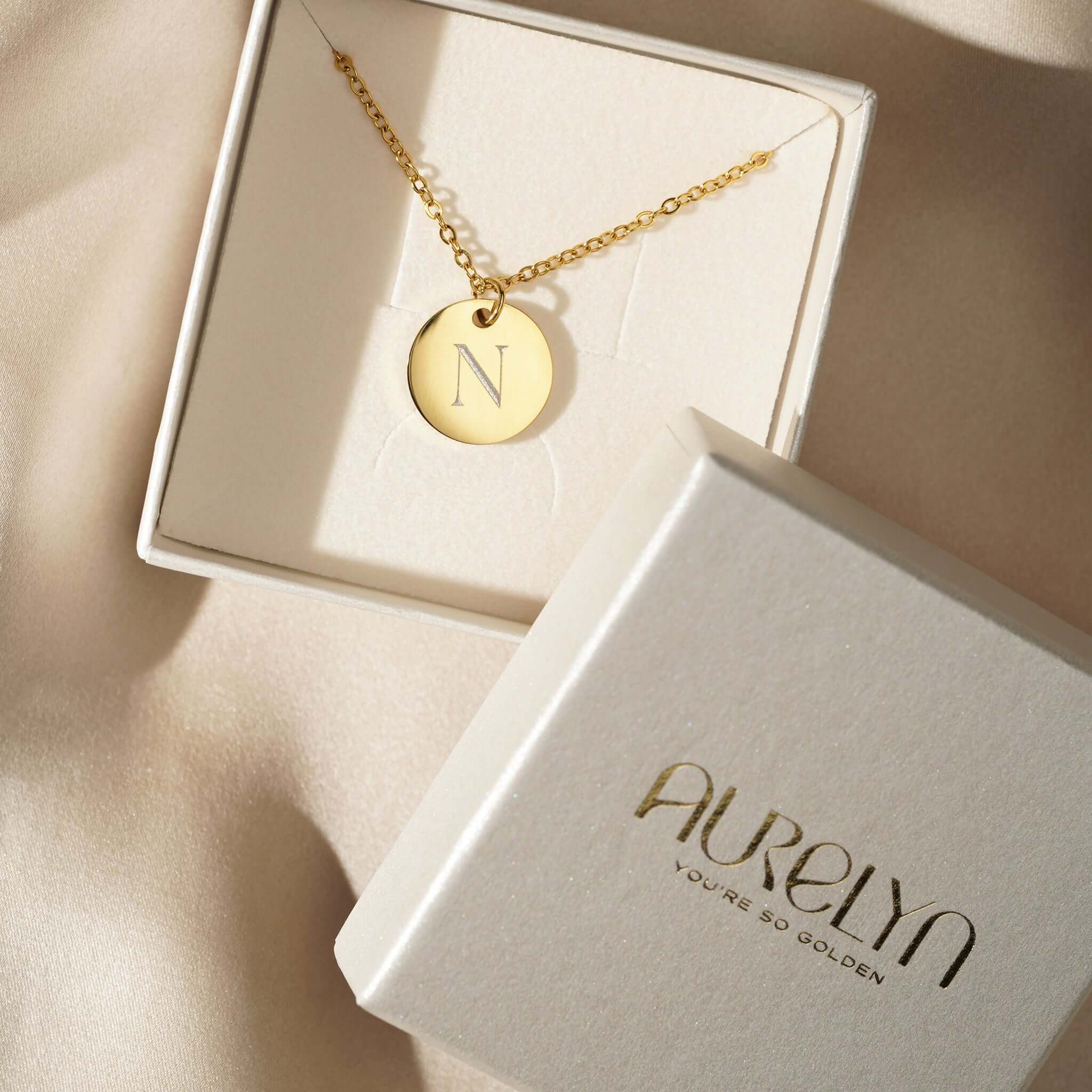 ELAINE – Ovale Kette mit 2 Initialen | Jetzt gravieren | Aurelyn