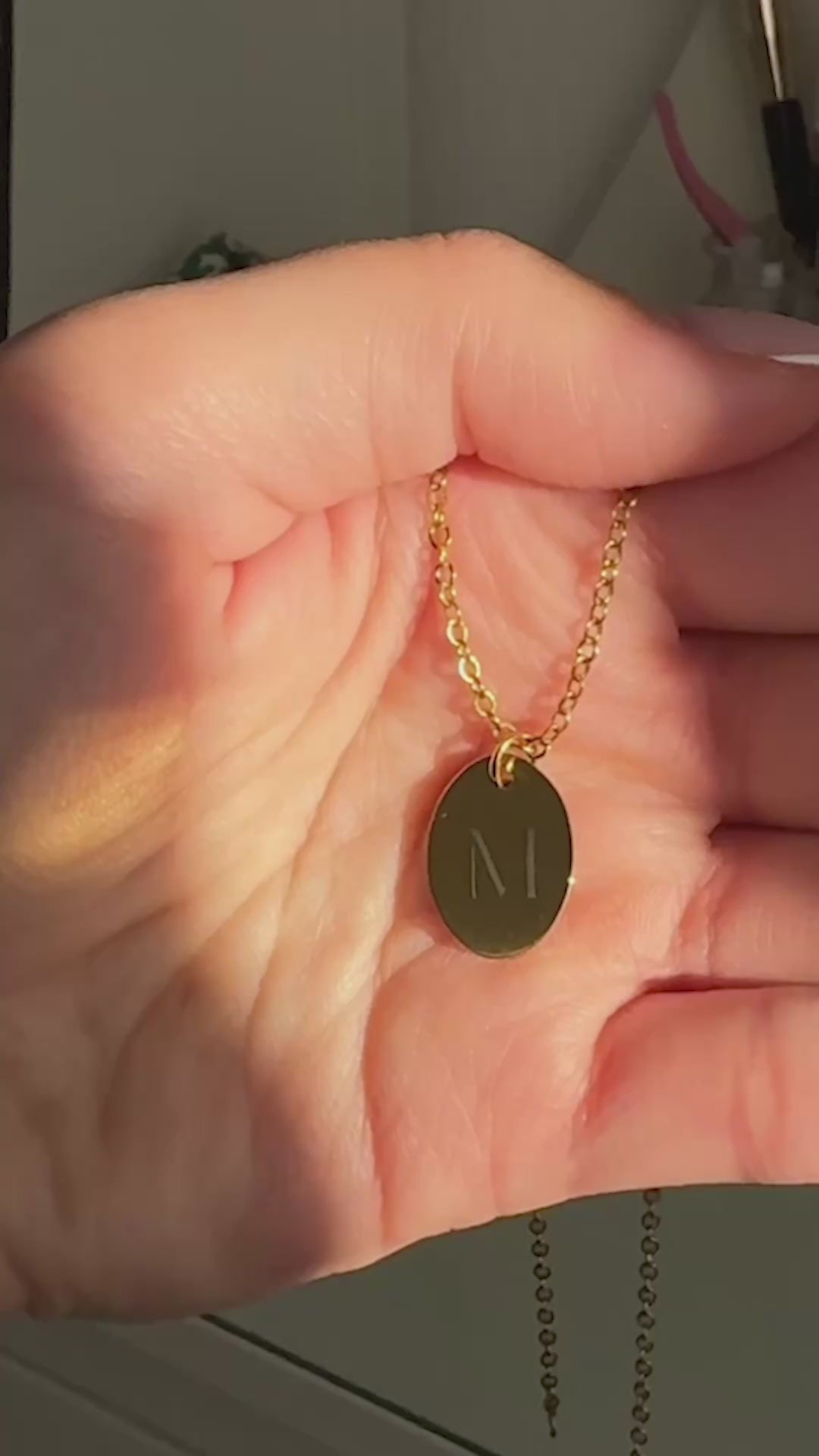 ELAINE – Ovale Kette mit 2 Initialen | Jetzt gravieren | Aurelyn