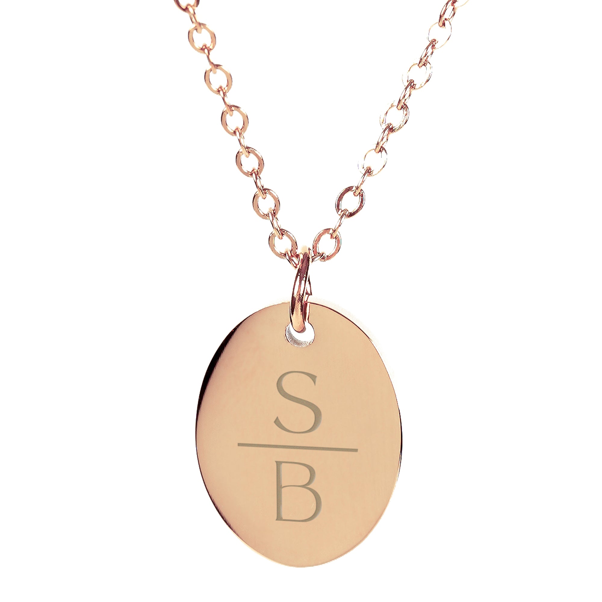 ELAINE – Initialenkette mit ovalem Anhänger