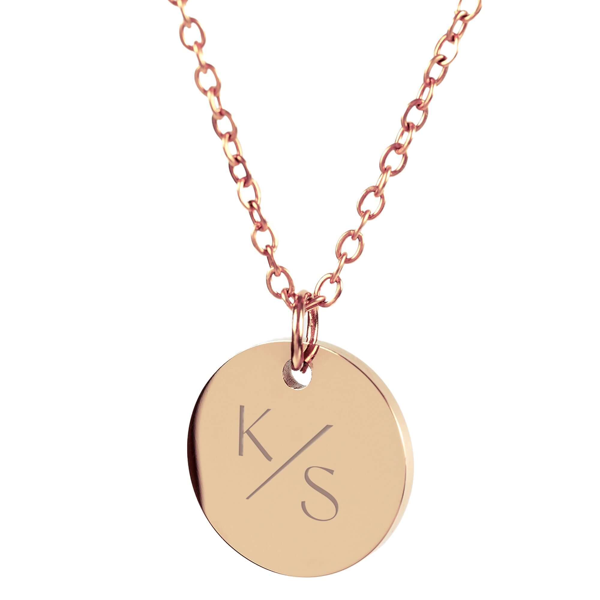 ELAINE – Ovale Kette mit 2 Initialen | Jetzt gravieren | Aurelyn